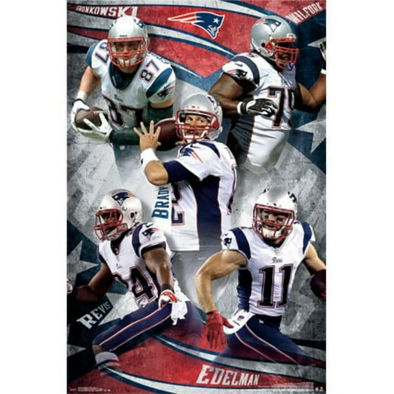 Posterazzi TIARP13665 New England Patriots - Team14 Poster Print - 24 x 36 in.