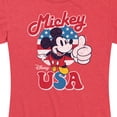 thumbnail image 3 of Disney - Americana - Mickey Mouse USA Flag - Women's Short Sleeve Graphic T-Shirt, 3 of 5