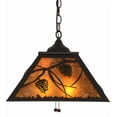 thumbnail image 7 of Meyda Tiffany 155142 Whispering Pines 2 Light 22" Wide Pendant - Bronze, 7 of 7