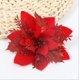 thumbnail image 3 of 12 piezas de flores de Pascua con purpurina navideña, flores artificiales de Navidad, adornos para árbol de Navidad, decoración de Año Nuevo para Navidad, 3 of 5