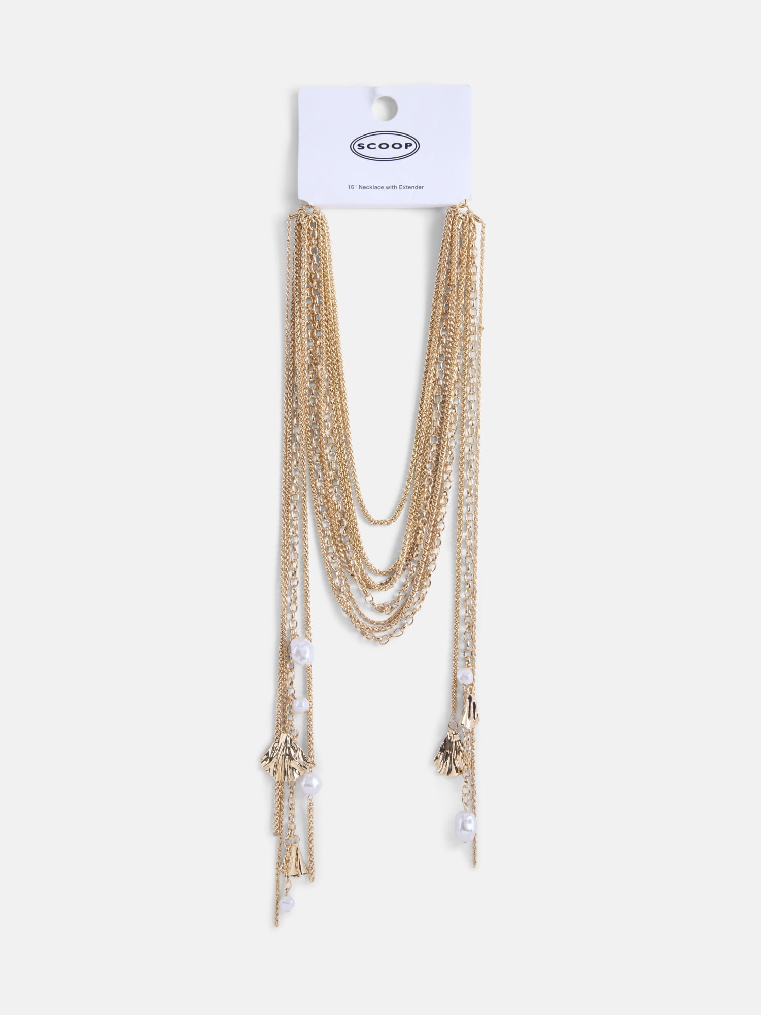 Scoop Multi-Strand Layered Necklace, Gold-Tone