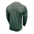 thumbnail image 3 of Domuza Henley Shirts for Men Long Sleeve Casual Raglan Long Sleeve T Shirts Comfy Lightweight Regular-Fit Top Trendy Button Down Blouse Green XL, 3 of 5