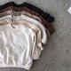 thumbnail image 2 of Sudadera de gran tamaño para niños 100 % algodón, otoño 2022, nueva, retro, para niños y niñas, cuello redondo, manga larga, suéteres casuales TZ093, 2 of 5