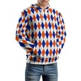 thumbnail image 5 of Argyle Diamond Pattern Men's Women New Sweatshirt Hoodie Men's Plus Size Sweatshirt Hooded Sweatshirt 3d Printed Street Men's Cloth, 5 of 6