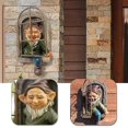 thumbnail image 4 of Mini Estatua De Elfo De Jardín De Resina Elfo Fuera De La Puerta Árbol Abrazador Gnomo De Jardín Jardín De Hadas Y Decoración Del Hogar. Afortunado Sencillez, 4 of 4