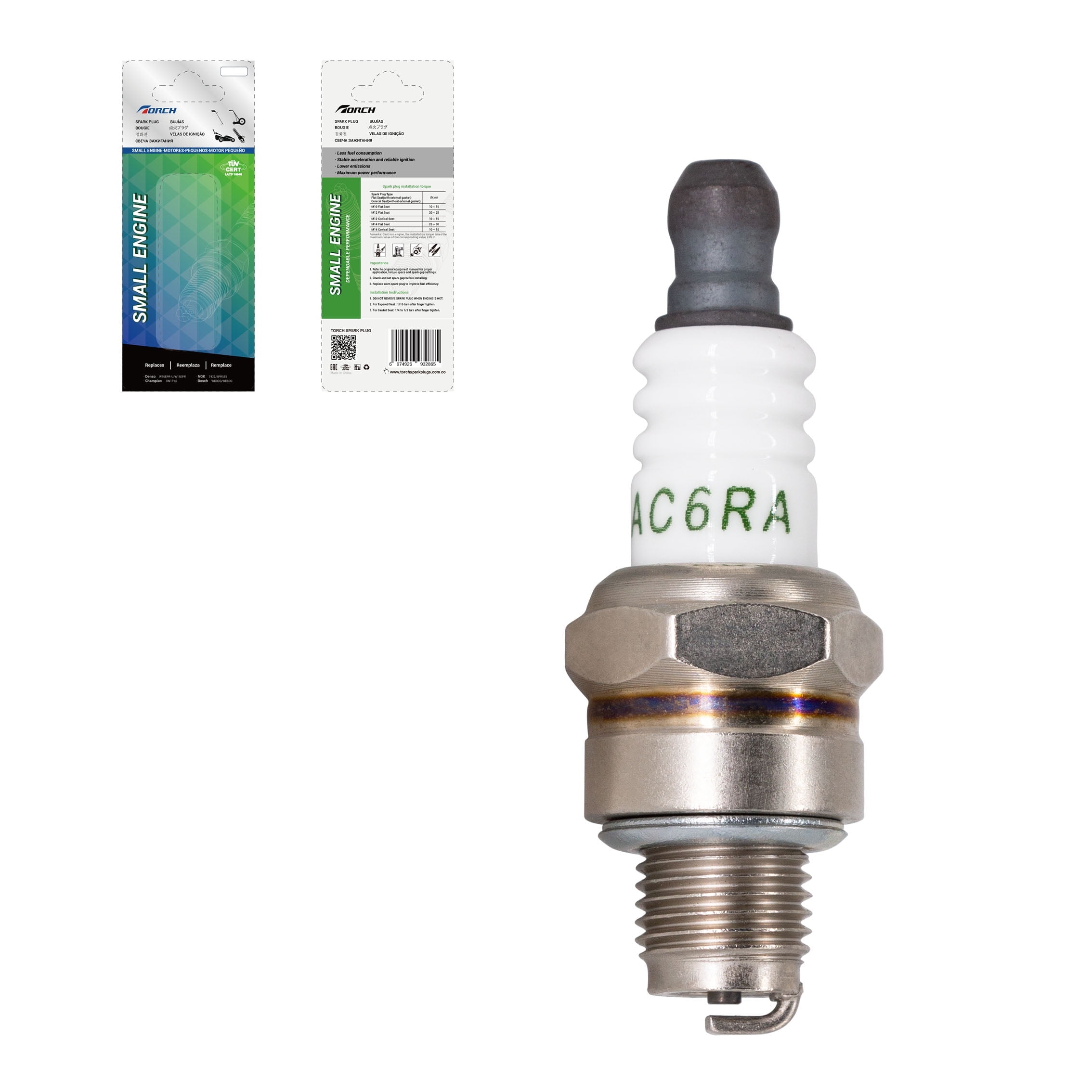 TECHIE Spark Plug Compatible with NGK BP7ES, BOSCH W5DC, CHAMPION