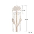 thumbnail image 2 of Colgante de pared Atrapasueños Blanco Grande Boho Deco Tapiz tejido nórdico Colgante de pared bohemio Decoración elegante Decoración para el hogar Regalos Balcón Deco Dormitorio Deco, 2 of 4