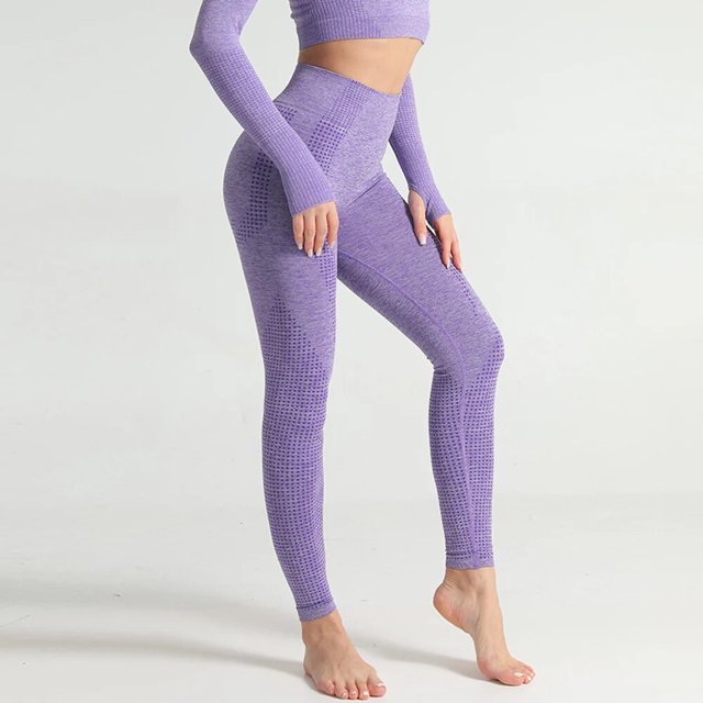Mallas de Yoga para mujer, mallas suaves sin costuras para entrenamiento, pantalones para gimnasio, deportes, Fitness, secado rápido, correr, pantalones de mujer