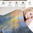 thumbnail image 3 of COMIO  Forest Creek Deers Blanket Soft Warm Throw for Couch Sofa Bed, 3 of 6