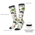 thumbnail image 4 of Naloa Cute Dinosaurs Thigh High Socks Extra Long Stretchy Sock Women Over Knee High Opaque Stocking Daily Wear, 4 of 6