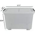 thumbnail image 3 of Kekow 6-Pack 10 L Plastic Storage Boxes, Clear Plastic Storage Bins with Lids, 3 of 14