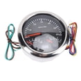 thumbnail image 4 of M Buder 85mm (3.375 inches) 3 in 1 Electrical Tachometer Oil Pressure Water Temp Gauge 6000 RPM 0-150 PSI for RV Yacht Truck with 7 Colors Backlight Black Dial Silver Bezel, 4 of 9