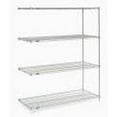 thumbnail image 4 of Nexel Poly-Z-Brite® 5 Tier Wire Shelving Add-On Unit, 54"W x 24"D x 63"H, 4 of 4