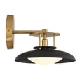 thumbnail image 5 of Gavin 1-Light Wall Sconce in Matte Black with Warm Brass Accents, 5 of 6