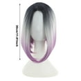 thumbnail image 3 of Fashion Dyed Short BOB Gradient Synthetic Women's Full Wig - Natural Hair Color Center Part Wig for Daily Wear, 3 of 6