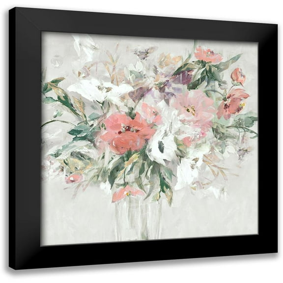 Pepe, Susan 12x12 Black Modern Framed Museum Art Print Titled - Floral Bouquet