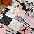 thumbnail image 4 of Castle Fairy Geometric Plaid 7-Piece Twin Bedding Sets for Teenagers,Sport Volleyball Bedding Comforter Set,Abstract Stripes Breathable Sheet Sets,Luxury Bedroom Decor, 4 of 8