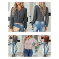 thumbnail image 4 of Cárdigan de mujer Irfora Camisa de mujer de manga larga con cuello en V Botones Crop Casual Cardigan Irfora Cárdigan de mujer, 4 of 5