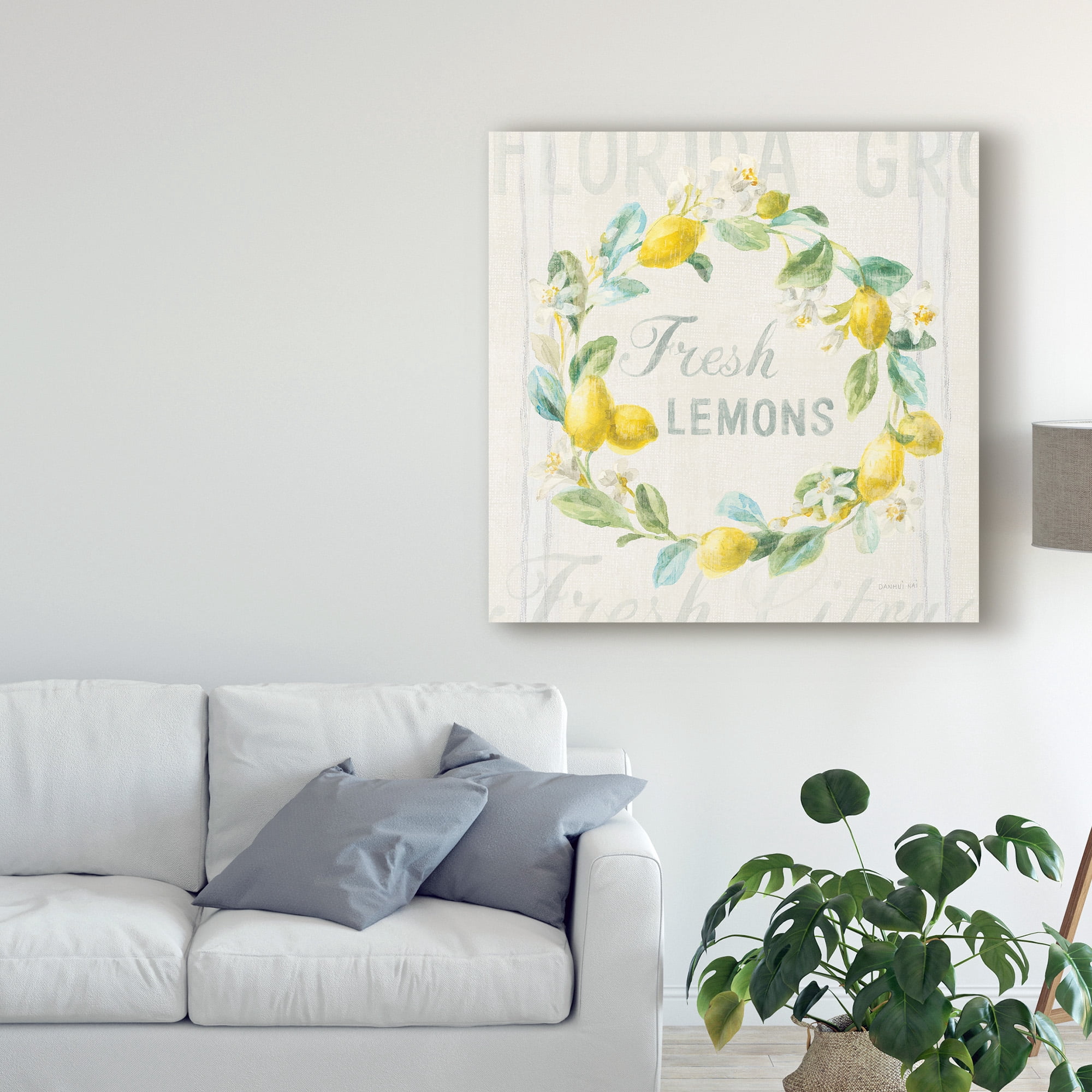 Trademark Fine Art 'Floursack Lemon V' Canvas Art by Danhui Nai