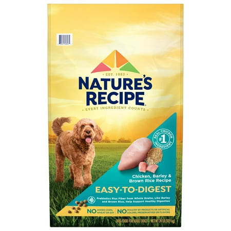 Nature’s Recipe Easy-to-Digest Chicken, Barley & Brown Rice Recipe Dry Dog Food, 24 lb. Bag