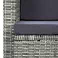 thumbnail image 5 of vidaXL 2-Seater Garden Sofa with Cushions Grey Poly Rattan, 5 of 5
