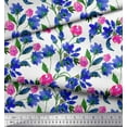 thumbnail image 3 of Soimoi Cotton Voile Fabric Flower & Leaves Watercolor Decor Fabric Printed Yard 56 Inch Wide, 3 of 3