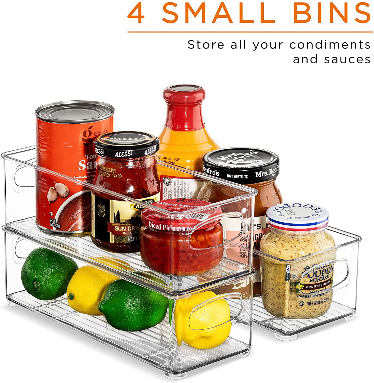 Sorbus Kitchen Pantry Organization Storage Bins for Fridge, Freezer, Food Storage, Containers for Organizing, Cabinet Organizers (Set of 10)