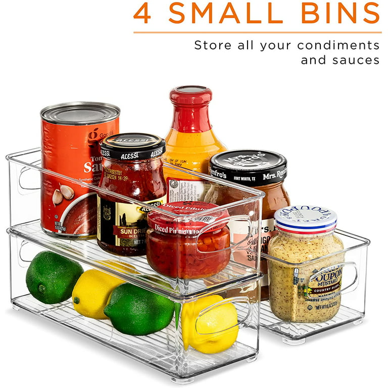 Sorbus Wedge Storage Bin Organizer Lazy Susan organizer with Front Handle  for Corner Cabinet, Great Sector Shaped Container Bins for Kitchen, Pantry