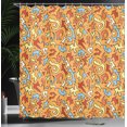 thumbnail image 3 of Ambesonne Abstract Shower Curtain, Pastel Whimsical Shapes, 69"Wx75"L, Pale Orange Azure Blue, 3 of 4