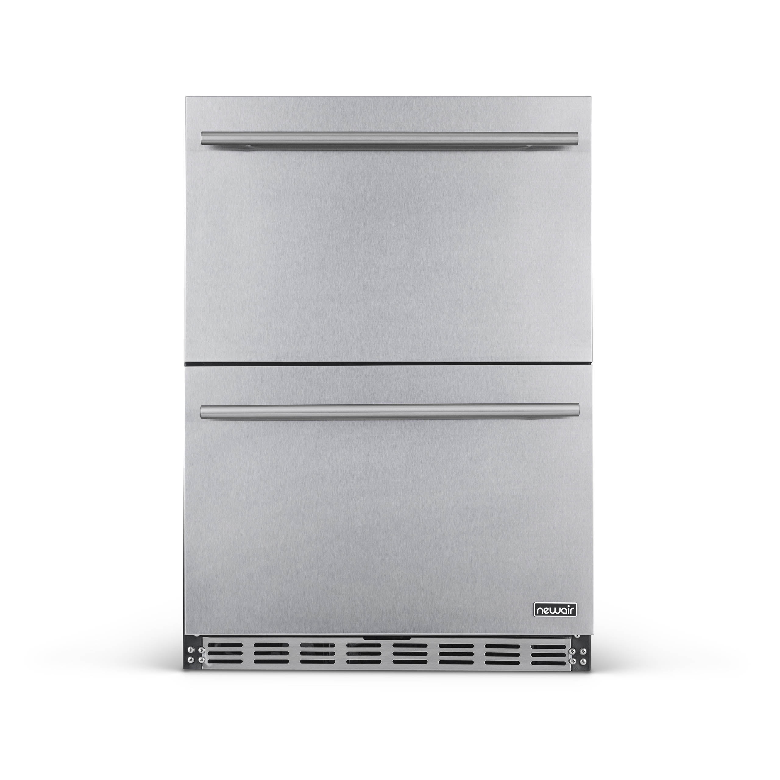 Newair 24” Built-in 20 Bottle and 80 Can Dual Drawer Indoor in Stainless Steel - NOF100SS00