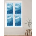 thumbnail image 2 of Window Privacy Film Blue Coastal Wave Stained Glass Window Film Decorative Sun Block Window Cover Modern Abstract Summer Ocean Window Clings Static Adhesive Sticker for Bathroom 17.7"x78.7", 2 of 7