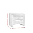 thumbnail image 3 of Nightstand 2 Drawer Bedside Table Gray Oak Finish Pull Out Tray Modern Design, 3 of 6