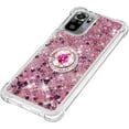 thumbnail image 6 of Case for Xiaomi Redmi Note 10 4G (Not 5G)/Redmi Note 10S With Creativity Clear Quicksand Glitter Flowing Floating Soft w/Stand Bling Diamond Sparkle Phone Case for Redmi Note 10S  Rose Gold, 6 of 7