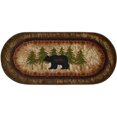 thumbnail image 1 of 30 x 46 in. Oval Cozy Cabin Birch Bear Printed Nylon Kitchen Mat & Rug, 1 of 1