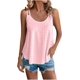 thumbnail image 3 of BAXLIMEK Camisetas sin mangas para mujer casual verano 2023 sueltas, blusa tipo túnica fruncida con ojales lisos y elegantes, 3 of 5