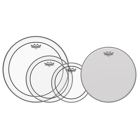 Remo Pinstripe Clear ProPack Drum Head Pack w/ FREE Ambassador Coated