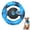 Blue, variant on QDAN Durable Dog Chew Toy for Aggressive Chewers, Tough Nylon Dog Toy with Treat Grooves, Squeaker & Milk Scent, Steering Wheel Shape, Blue