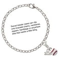 thumbnail image 2 of Delight Jewelry Silver-tone Mini White Baseball - Silver-tone Clip on Charm with Mini Year 2025, 2 of 4