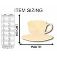 thumbnail image 2 of Unfinished Wood Cup of Tea Shape - Kitchen - Craft - up to 46" DIY 5" / 1/8", 2 of 3