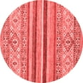 thumbnail image 1 of Ahgly Company Indoor Round Abstract Red Modern Area Rugs, 7' Round, 1 of 4