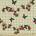 thumbnail image 2 of Garden Upholstery Fabric by the Yard, Blossoming Branches of Apple and Flying Butterflies Spring Seasonal Art, Decorative Fabric for DIY and Home Accents, Pale Peach Vermilion by Ambesonne, 2 of 5
