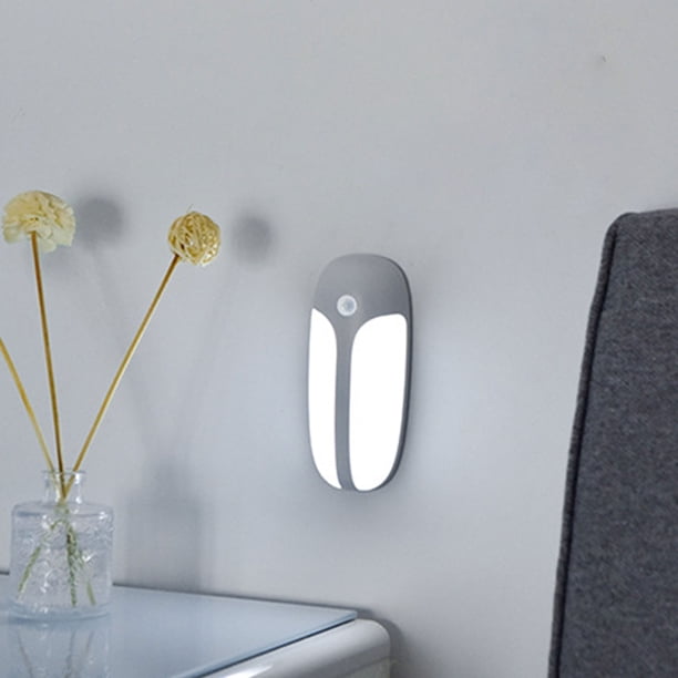 Fiudx Luz Led con Sensor de Movimiento, Luz Nocturna Recargable Por Usb para Armario, Iluminación Inalámbrica para Debajo de Los Gabinetes, 3 Modos Ajustables, Fácil Instalación, Ahorro de Energía, M