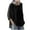 Black, variant on XMMSWDLA Women's 3/4 Sleeve T-Shirts Fall Cute Casual Crewneck Loose Fit Tunic Tops Running Shirts Women