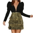 thumbnail image 2 of Rciityk Cocktail Dress for Women,Spring Summer Formal Dresses Elegant Wrap V Neck Party Skinny Dress,Trendy Mesh Patchwork Long Sleeve Dress, 2 of 7