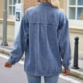 thumbnail image 5 of Womens Jean Jackets Long Sleeve Fashion Button Down Denim Jacket with Pockets Light Blue S, 5 of 8