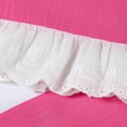 thumbnail image 6 of Baby Girls Summer Outfits Sleeveless Lace Ruffles Vest T Shirt Tops Solid Pants Casual 2 Piece Fall Outfits Size 9-12 Months, 6 of 7