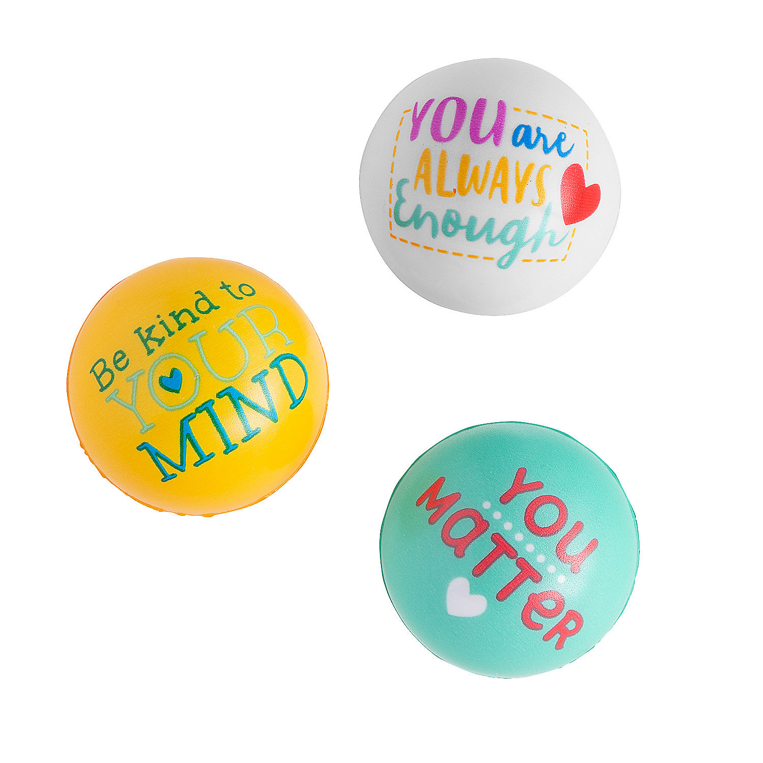 Your Mental Health Matters Stress Balls, Toys, Awareness, 12 Pieces