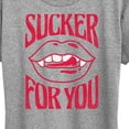 thumbnail image 3 of Instant Message - Valentine's Day Sucker For You - Women's Short Sleeve Graphic T-Shirt, 3 of 6