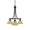 thumbnail image 1 of Paramount Downlight, 3 Light, Chandelier In Matte Black Finish With 7" Starlight Art Glass, 1 of 1