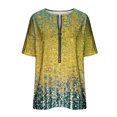 thumbnail image 5 of Mode Décontractée pour Femmes Chemises Imprimées Manches Courtes Tee-Shirts Amples Tunique Blouse Hauts pour Femmes Hauts Manches Courtes pour Femmes Imprimé Floral Hauts pour Femmes, 5 of 5